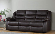Load image into Gallery viewer, Brown Recliner Sofa Leather bonded Reclining Lazyboy Sofa Suite Sofas Chair 3 2 or 1