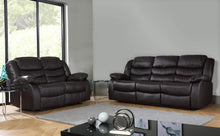 Load image into Gallery viewer, Brown Recliner Sofa Leather bonded Reclining Lazyboy Sofa Suite Sofas Chair 3 2 or 1