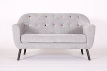 Load image into Gallery viewer, Retro Designer Accent Curved Fabric Linen Tub Chair Armchair Sofa for Living Room Dining Reception chair