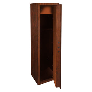 Deluxe Model 6 Gun 3 Scoped Cabinet In Wood Effect Finish With Built In Ammunition Safe Shotgun Rifle Extra Deep And Wide