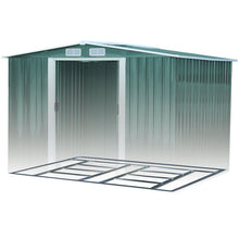 Load image into Gallery viewer, Metal Garden Shed 10 X 8 With Base