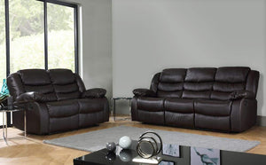 Brown Recliner Sofa Leather bonded Reclining Lazyboy Sofa Suite Sofas Chair 3 2 or 1