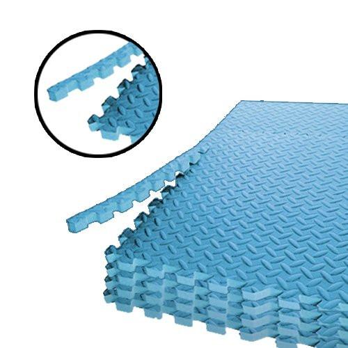 Interlocking Soft Foam Floor Mats Gym Garage Exercise House Office Foam Mat Blue