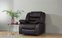 Load image into Gallery viewer, Brown Recliner Sofa Leather bonded Reclining Lazyboy Sofa Suite Sofas Chair 3 2 or 1