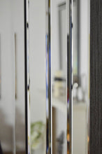 Load image into Gallery viewer, Large Triple Silver Bevelled Modern All Glass Wall Mirror 5Ft8 X 2Ft9 (174cm X 85cm)