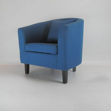 Load image into Gallery viewer, Linen Fabric Tub Chair Armchair for Living Room Dining Office Reception Faux