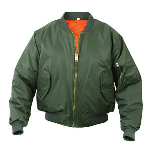 US Ma-1 Bomber Jacket Ma1 Flight Combat Biker Army Security Doorman Harrington (X-Large, Kakhi)