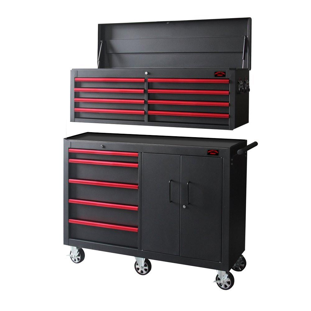 Tool Chest New 52 Inch Professional Roll Cabinet Tool Box Ball Bearing Drawers