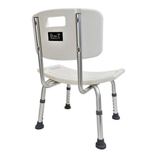 Load image into Gallery viewer, Shower Chair Shower Stool Adjustable Height With Angles Legs And Backrest Bath Seat