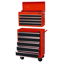 Load image into Gallery viewer, Tool Chest Top Cabinet 5 Drawer And 4 Drawer Top Box And Rollcab Box US Ball Bearing Slides