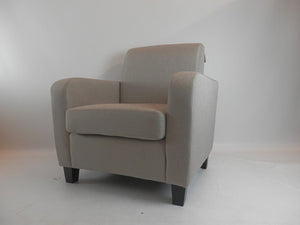 Tub Chair Armchair Linen Fabric for Living Room Dining Office Reception