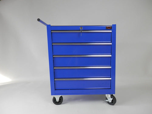 Roll Cabinet 5 Large Drawers Rollcab Garage Tool Chest Box Ball Bearing Slides Drawers