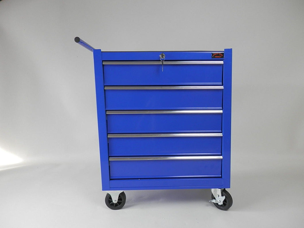 Roll Cabinet 5 Large Drawers Rollcab Garage Tool Chest Box Ball Bearing Slides Drawers