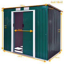 Load image into Gallery viewer, Garden Shed Metal 6 X 4 With Base