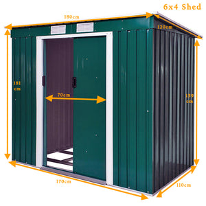 Garden Shed Metal 6 X 4 With Base