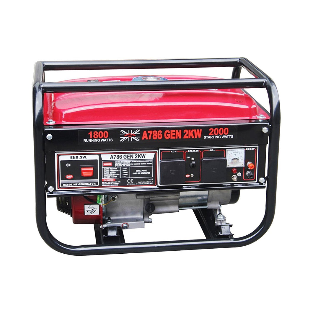 Dirty Pro Tools Petrol generator 2000 W copper motor 2 KVA/2KW 6.5HP DC Petrol Generator - 12V/50HZ