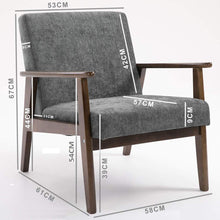 Load image into Gallery viewer, Scandinavian Design Accent Fabric Linen Tub Chair Armchair for Home Work Reception Retro