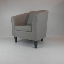 Load image into Gallery viewer, Linen Fabric Tub Chair Armchair for Living Room Dining Office Reception Faux