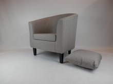 Load image into Gallery viewer, Linen Fabric Tub Chair Armchair for Living Room Dining Office Reception Faux