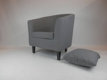 Load image into Gallery viewer, Linen Fabric Tub Chair Armchair for Living Room Dining Office Reception Faux