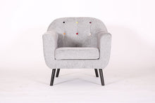 Load image into Gallery viewer, Retro Designer Accent Curved Fabric Linen Tub Chair Armchair Sofa for Living Room Dining Reception chair