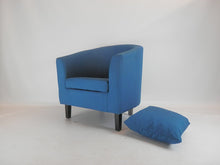 Load image into Gallery viewer, Linen Fabric Tub Chair Armchair for Living Room Dining Office Reception Faux