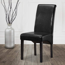 Load image into Gallery viewer, 2 x Faux Leather Dining Chair High back for Living Room Office Reception