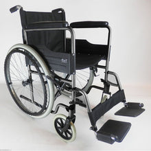 Load image into Gallery viewer, Luxury Lightweight Folding Self Propelled Wheelchair Removable Footrests Puncture Proof With Armrest And Portable