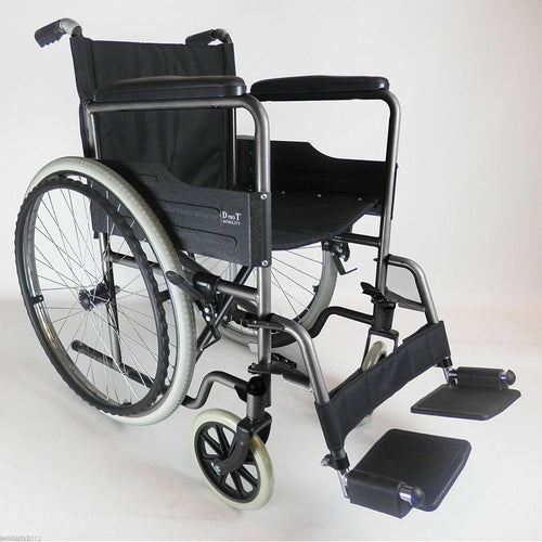 Luxury Lightweight Folding Self Propelled Wheelchair Removable Footrests Puncture Proof With Armrest And Portable