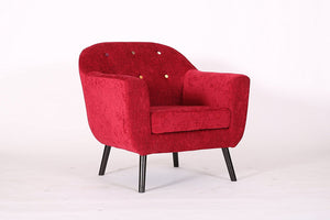 Retro Designer Accent Curved Fabric Linen Tub Chair Armchair Sofa for Living Room Dining Reception chair