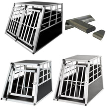 Load image into Gallery viewer, Aluminium Dog Pet Cage Transport Crate Car Travel Carrier Box Pet Kennel Carrier ((Double Large 104*91*70cm))