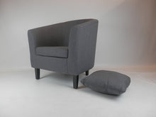 Load image into Gallery viewer, Linen Fabric Tub Chair Armchair for Living Room Dining Office Reception Faux