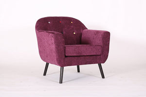 Retro Designer Accent Curved Fabric Linen Tub Chair Armchair Sofa for Living Room Dining Reception chair