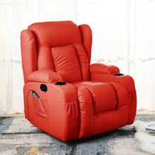 Load image into Gallery viewer, D PRO T 10 IN 1 WINGED LEATHER RECLINER CHAIR ROCKING MASSAGE SWIVEL HEATED GAMING ARMCHAIR