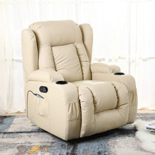 Load image into Gallery viewer, D PRO T 10 IN 1 WINGED LEATHER RECLINER CHAIR ROCKING MASSAGE SWIVEL HEATED GAMING ARMCHAIR