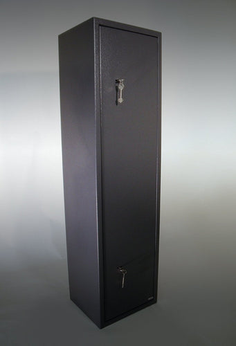 6 Gun Cabinet Grey Extra Wide And Deep Safe 6 Guns 7 Lever Locks Police Approved