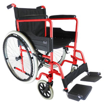 Load image into Gallery viewer, Luxury Lightweight Folding Self Propelled Wheelchair Removable Footrests Puncture Proof With Armrest And Portable