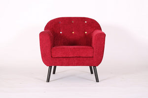 Retro Designer Accent Curved Fabric Linen Tub Chair Armchair Sofa for Living Room Dining Reception chair