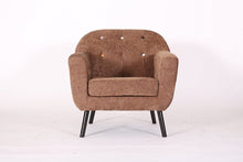 Load image into Gallery viewer, Retro Designer Accent Curved Fabric Linen Tub Chair Armchair Sofa for Living Room Dining Reception chair