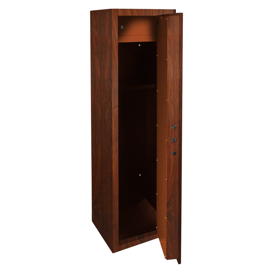 Deluxe Model 6 Gun 3 Scoped Cabinet In Wood Effect Finish With Built In Ammunition Safe Shotgun Rifle Extra Deep And Wide